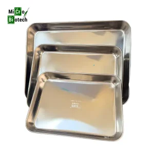 Plateaux en inox pour laboratoire