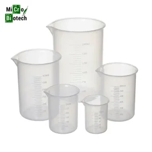 Lot de 5 béchers forme basse en PP Joanlab